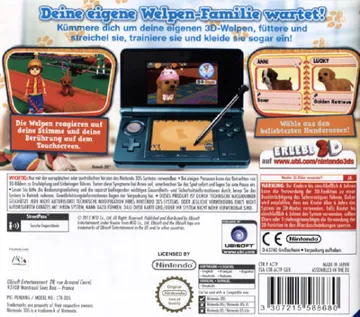 Puppies World 3D (Europe)(En,Fr,Ge,It,Es) box cover back